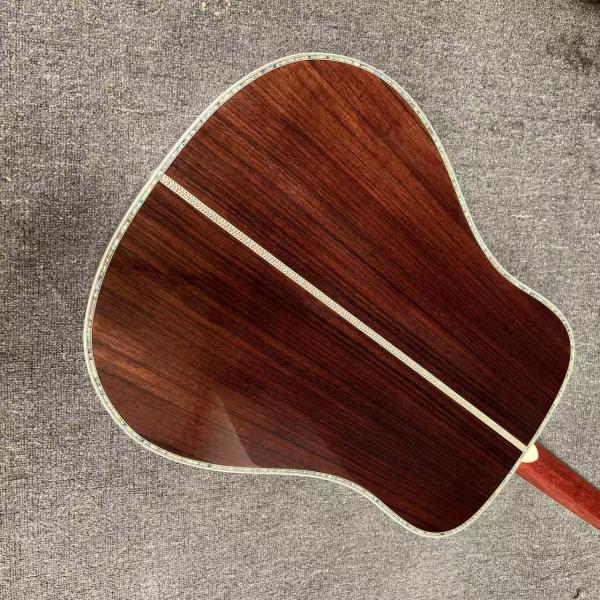 Custom M Style Solid Cedar Top D45caa Dreadnought Acoustic Guitar with Solid Rosewood Back Side, customized logo on headstock