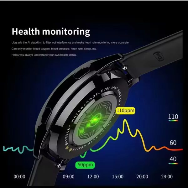 Eraysun T2 Pro Luxury SmartWatch Waterproof Women Fitness Reloj Sports Touch Screen Fashion Round Man Women Smart Watches