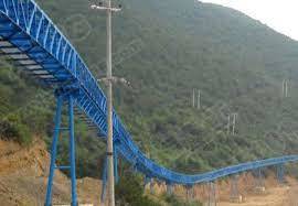 Heavy-Duty Long-Distance Conveyor with Curved Routing for Mining and Cement Plants