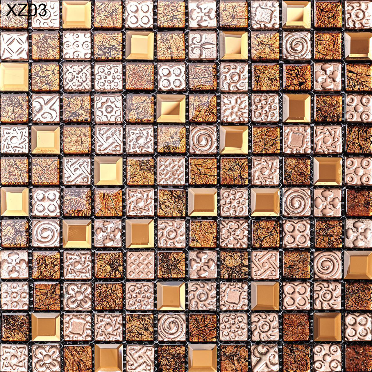 Durable and Decorative Luxury Glass and Metal Wall Swimming Pool Mosaics For Rebuilding and Renovation