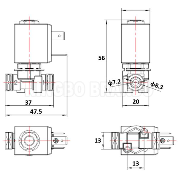 Клапан соленоида пути типа 2 V799 CEME для машины 230V кофе эспрессо Breville