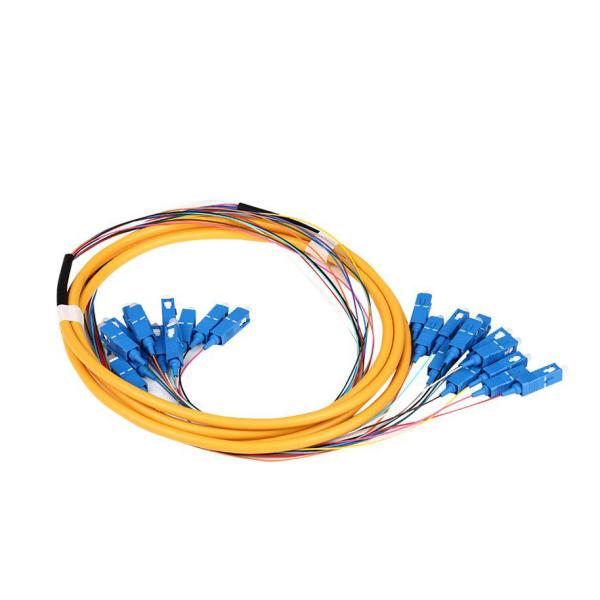 12 Cores Fan Out Fiber Optic Pigtail Waterproof , SC PC Pigtail For Couples
