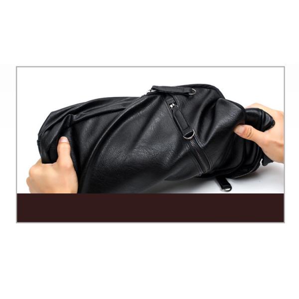 New Men's Travel Backpack Korean Backpack Leisure Student Schoolbag Soft PU Leather men backpack bag