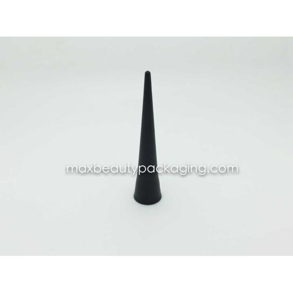N1016 long concial shape nail polish cap nail polish packaging plastic cap black injection magic wand cap uv coating