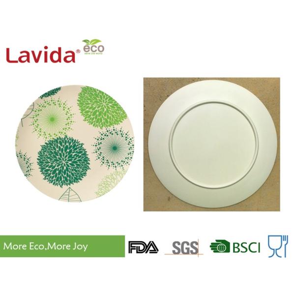 Outdoor Indoor Big Biodegradable Bamboo Plates Latest Design For Beach House / Yacht