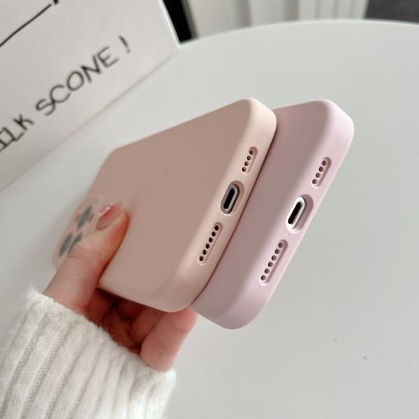 Casilla de teléfono de silicona rosa suave y líquida personalizada Magnetos súper fuertes para la caja del iPhone