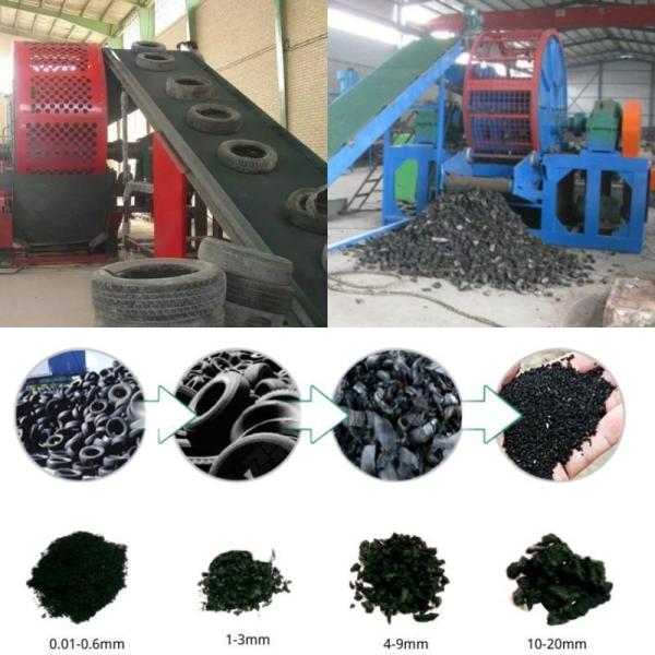 730.00cm * 250.00cm * 350.00cm Highly Rubber Tire Shredding Line for Global Market