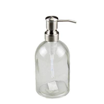 Liquid Refillable Glass Shampoo Bottles With Pump Plastic Screw On Closure Type