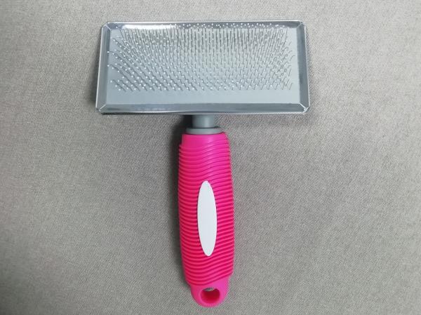 Plastic Handle Dog Slicker Brush-Ideal For Everyday Brushing & For Sensitive Skin Material Stainless Steel dog brush