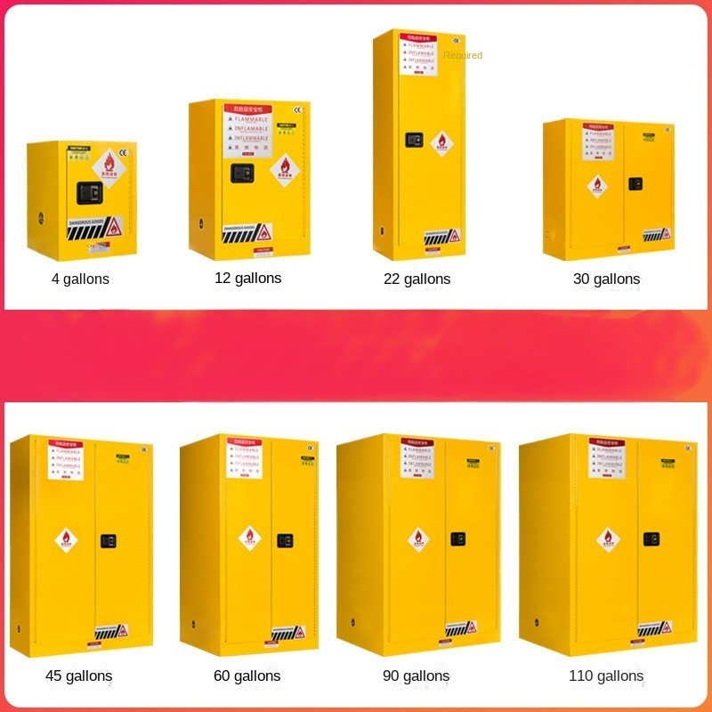 Double Door Lab Safety Cabinet Industrial Flammable Safety Cabinet Fireproof