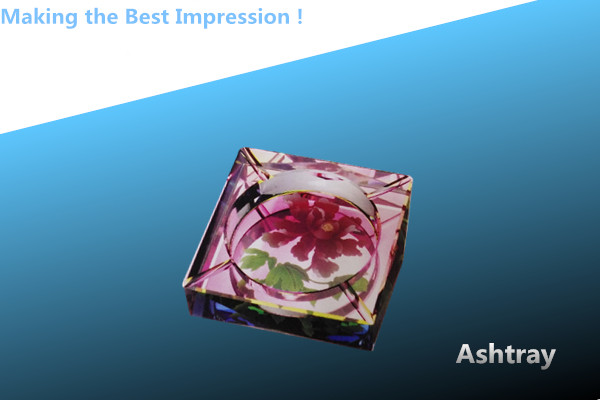 cristal ashtray/ashtray/glass ashtray/cigarette gift/lotus ashtray