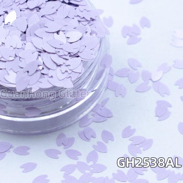 OEM Iridescent Macaron Pink Chunky Glitter Powder Quick Sand Petals Leaves