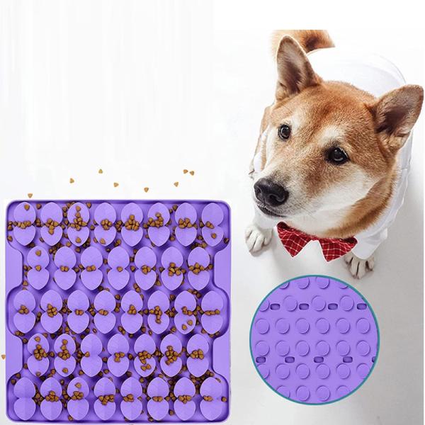Food Grade Silicone Slow Feeder Mat Solid Pattern for Dogs and Cats Sniffing Lick Pad