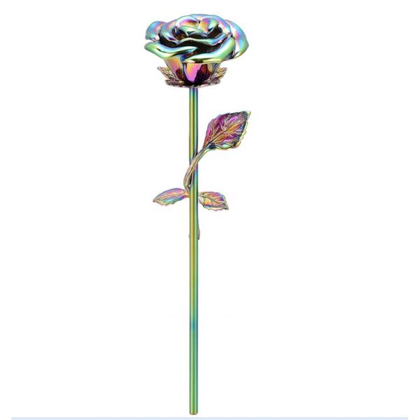 Long-Stem Blue Rose Flower Keepsake Urns Heart Cut Diamond Shape Memorials for Ashes