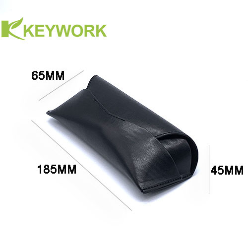 Beautifully Textured Black PU Leather EVA Eyewear Case Unisex Sunglasses Protector