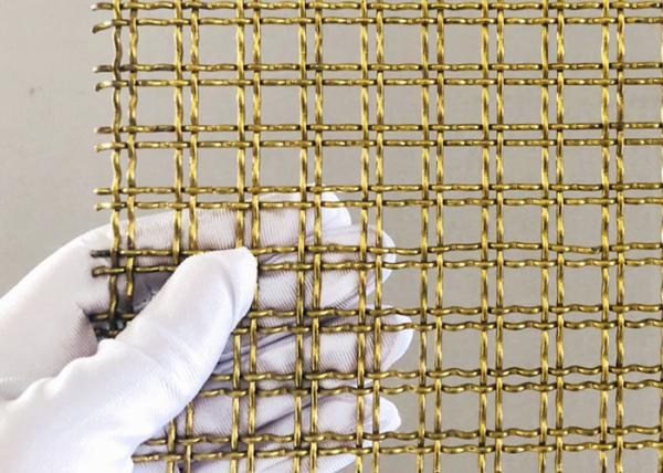 Brass Double Heat Resistance Lock Crimp Wire Mesh For Decorative Fence