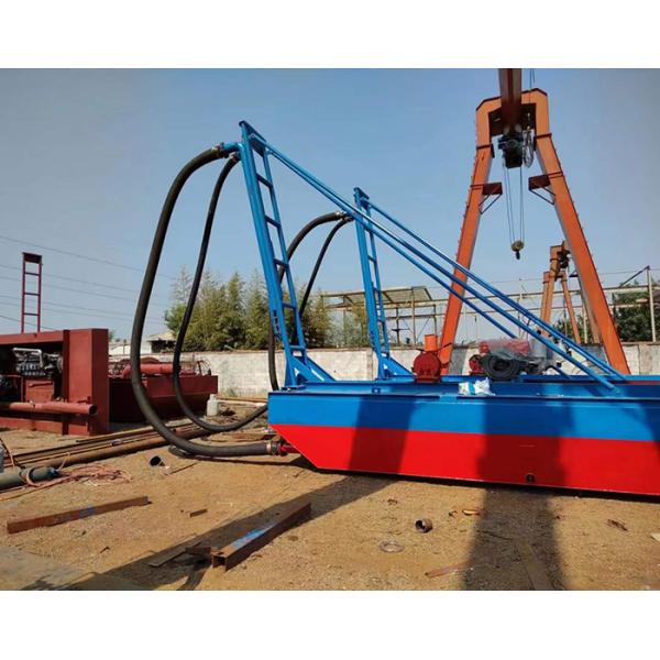 Excavadora de areia de capacidade média de 10 polegadas 1200m3/h com cor vermelha para mineração de areia fluvial