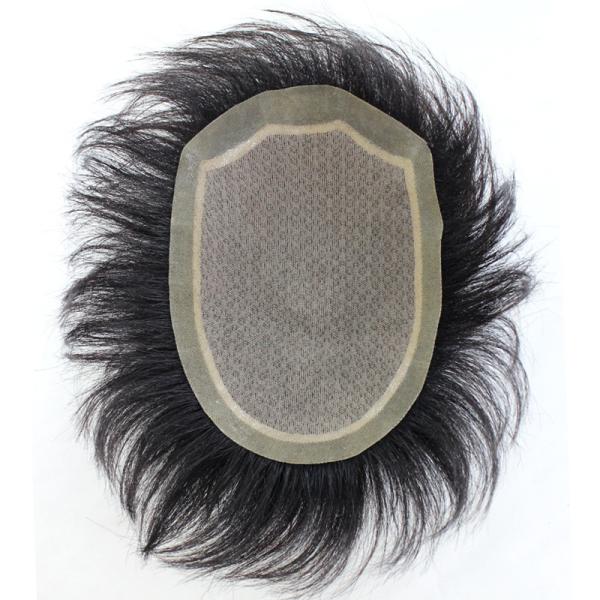 Small/Large/Average Size Men's 100% Human Hair Silk Base Hair Toupee with 90% Density