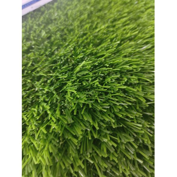 25mm Non-Infill Green Artificial Grass PP+PP Backing PE Material Little Sand Needed Drainage Holes Football Courts Stadiums No Need Rubber