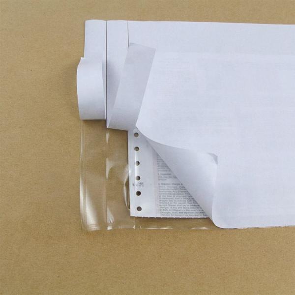 Recyclable Packing List Envelopes Eco Friendly Packing Slip Pouches With Self Adhesive Barcode