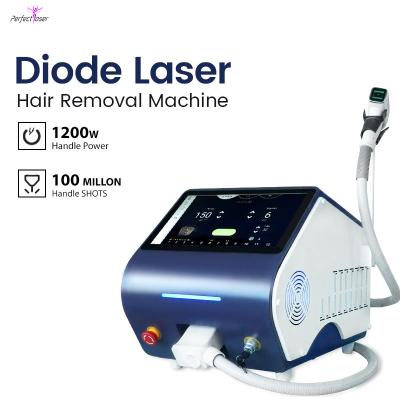 Máquina de depilação a laser de diodo portátil impecável 808nm 3 comprimento de onda