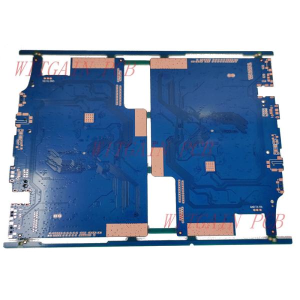 Blue Solder Mask HDI PCB 6 Layer Immersion Gold Enig 1.0 MM