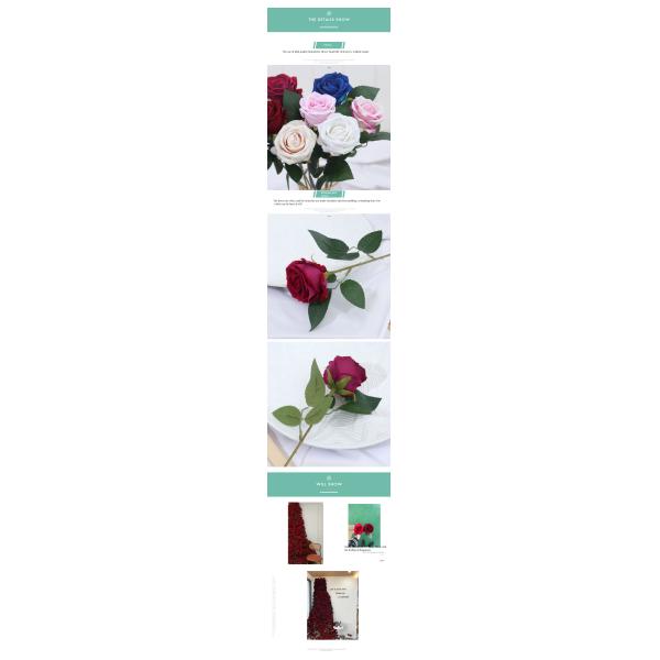 Lifelike Real Rose Artificial Flowers for Home Party Restaurant Bar Hotel Wedding Silk