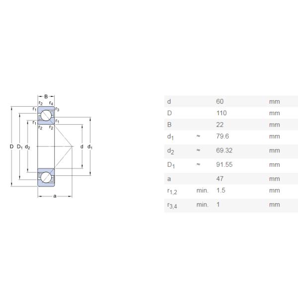 High Precision 7212 Axial Angular Contact Ball Bearings For Machine Spindle