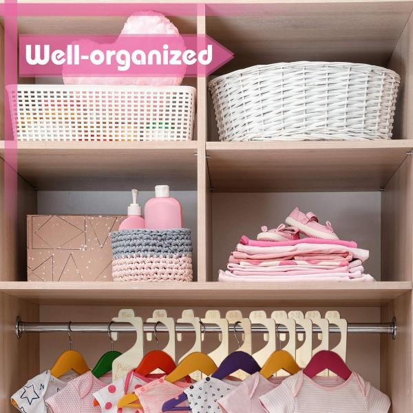 Hot Selling Eco-friendly Wooden Baby Closet Dividers Hanging Set  For Newborn Gift