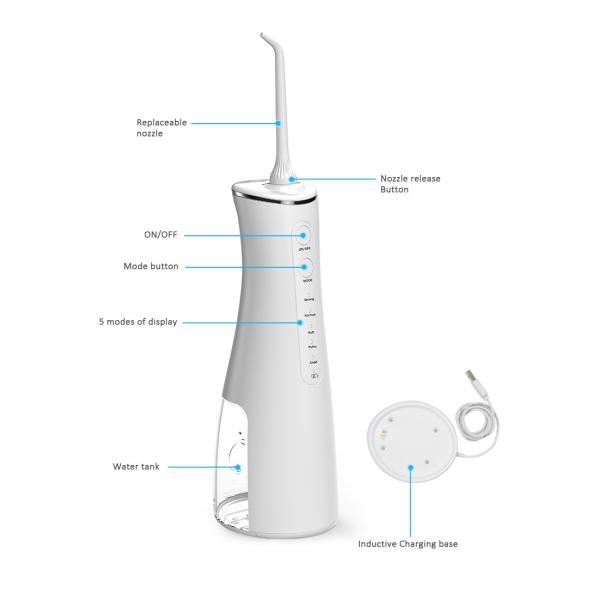 Бесшнуровое прочное электрическое устное Flosser, зубочистки силы DC 5V струя воды портативной зубоврачебная