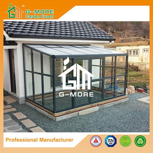 Aluminum Greenhouse-Hexagon Series-242 X 392 X 237CM-Dark Grey Color- PC or Glass