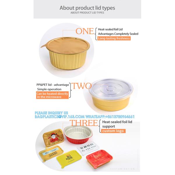 1050ml/220mm Length, Sturdy Aluminum Foil Pans With Lids For Cooking, Baking, Reheating, Freezer, Oven, Recyclable