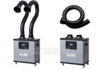 Extractor del humo del brazo que suelda doble para los sistemas de la extracción del gas de soldadura