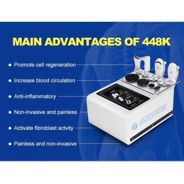 Deep Tissue Laser Therapy System , Tecar Style Body Therapy Machine 448KHz