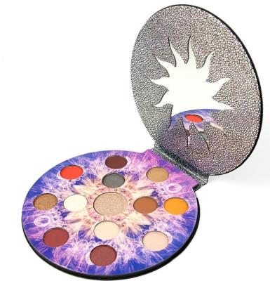 CMYK printed Gift Packing Box Cardboard Eyeshadow Palette Packaging With Mirror