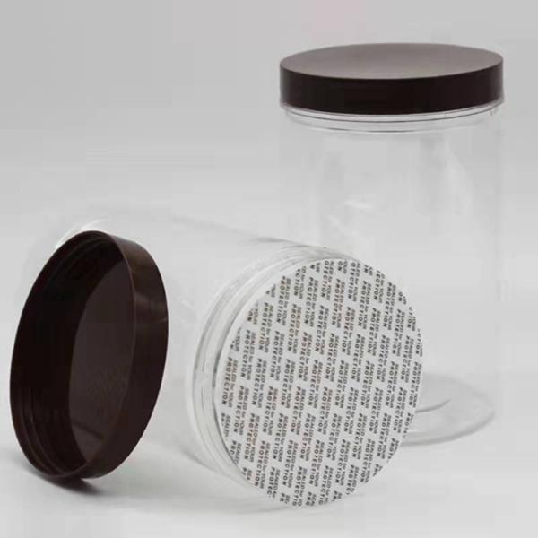 1oz 2oz 4oz 8oz Clear Plastic Jars Food Storage PET Straight Sided With Aluminum Caps