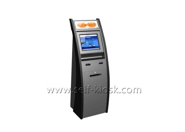 Floor Stand Digital Self Printing Kiosk Easy Operation With Bill Payment