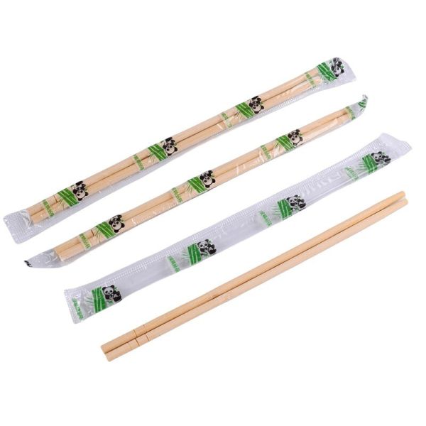 Business Gifts Round Bamboo Disposable Chopsticks with Customized Logo and 100% Natural Bamboo Material