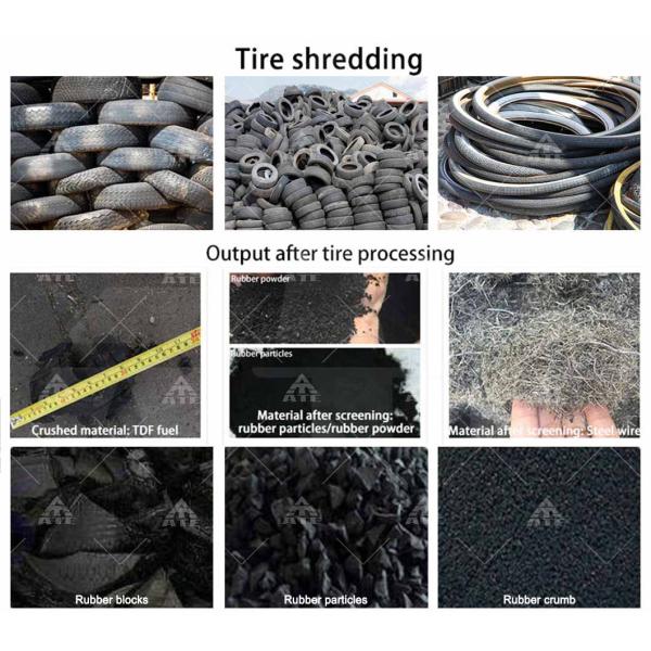 2-3TPD Máquina de trituración de neumáticos para el reciclaje de caucho