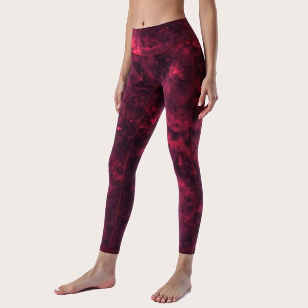 Women Tie Dye Yoga Buttery Super Soft Leggings High Wiast No Front Line Naked Feeling Fitness Tights