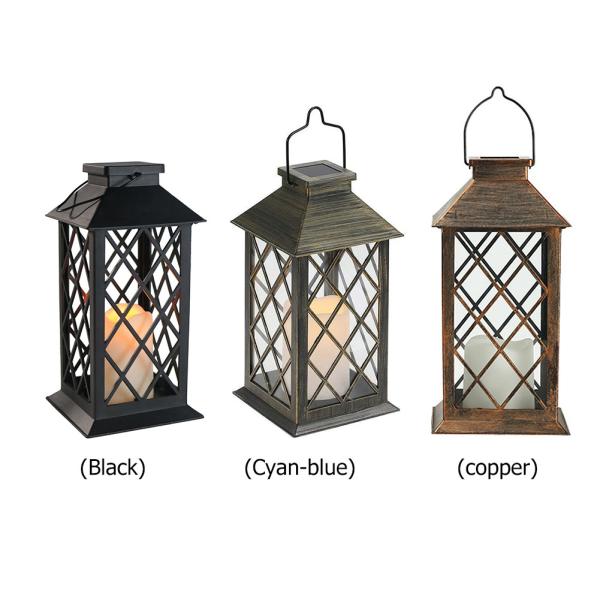 Hanging Lantern 3500K Solar LED Garden Lights With Candle Flicker