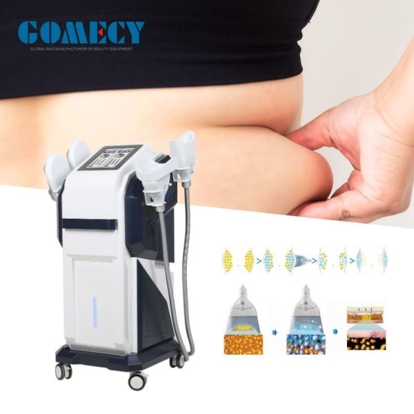 4 Handles 360 Degree Fat Freeze Body Sculpting Cryolipolysis Slimming Machine with 7 Tesla HI-EMT and Adjustable Cooling