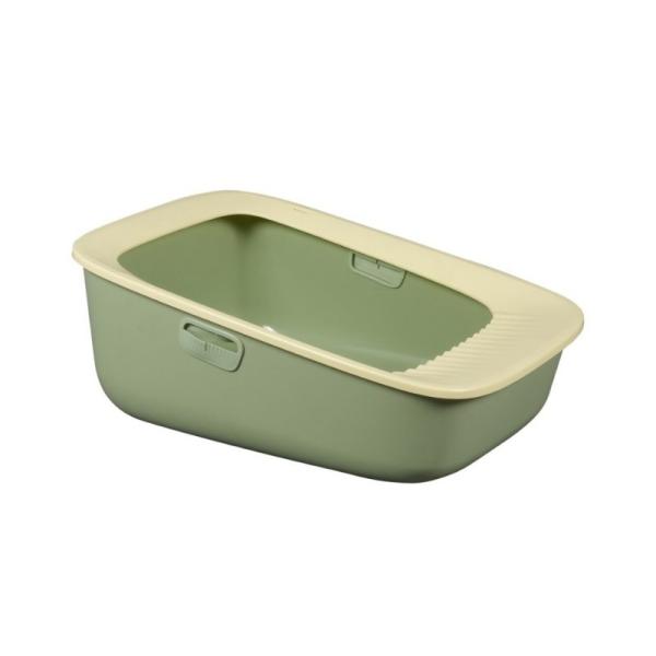 Green Pink Cat Toilet PP Pellet Litter Box With Scoop Durable