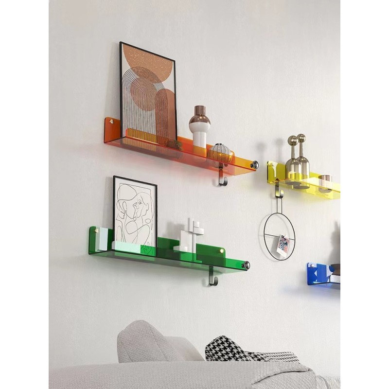 Custom Single-Tier Acrylic Display Rack for Kitchen Bathroom Partition Living Room Storage for Household Use Includes Pot Holder