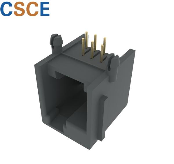 5523 Series Tab up  RJ11 Modular Jack Single Port Female  For Telephone Jack At The Right