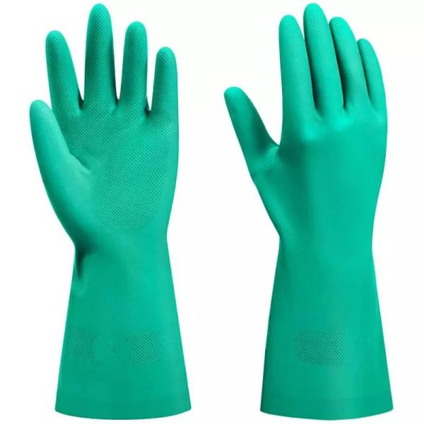 Nitrile assembly clamping safety gloves, smooth black nitrile coating industry work gloves