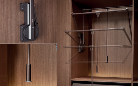 OEM Деревянные аксессуары гардероба Регулируемая стойка для хранения современной одежды