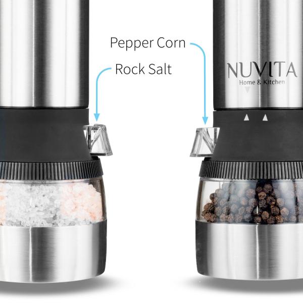 Electric Stainless Steel Salt and Pepper Grinder for Kitchen Spice Grinding Mills Type