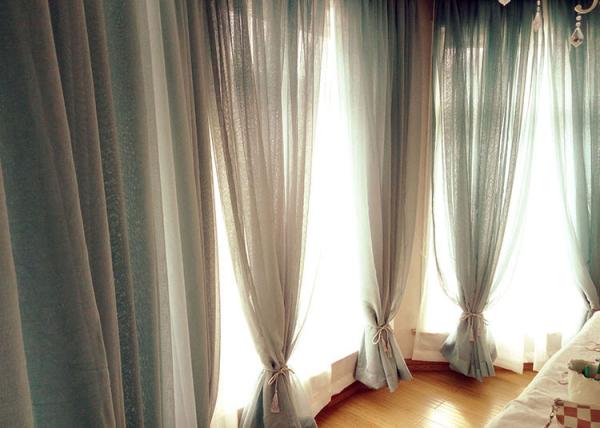 Lightweight Fabric Modern Window Curtains Multiple Colors For Home / Hotel
