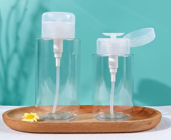 120/150/200/300/500ml Makeup Remover PET Plastic Press Nail Washing Bottle HDPE